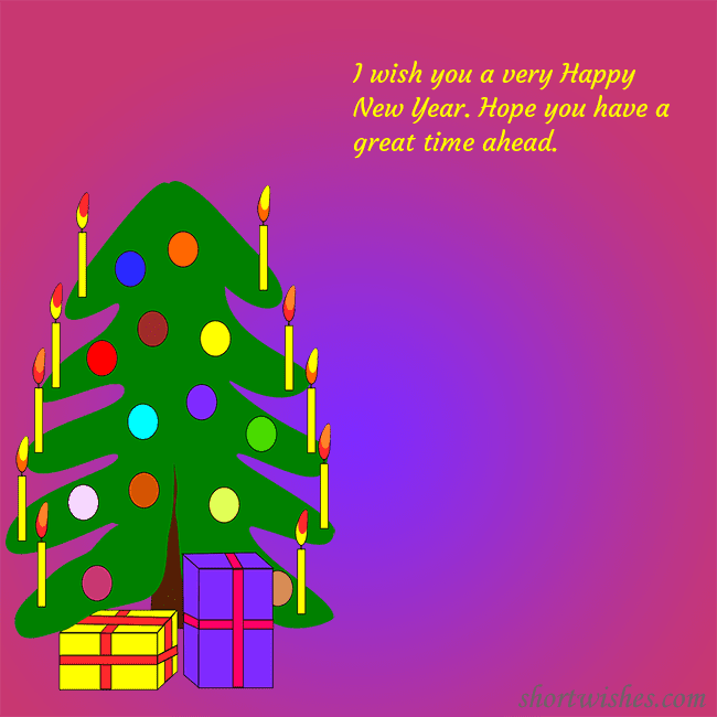 A postcard with a drawn Christmas tree