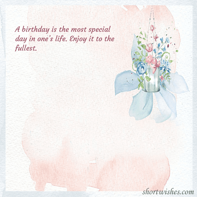 Ecard with watercolor painted flowers