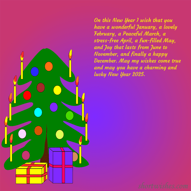 A postcard with a drawn Christmas tree