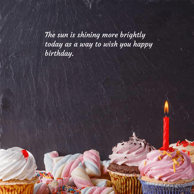 Birthday ecard with cupcakes and a candle