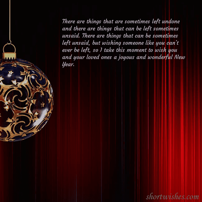 Red postcard with a luxurious Christmas tree decoration