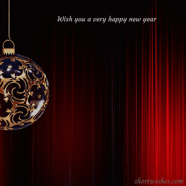 Red postcard with a luxurious Christmas tree decoration