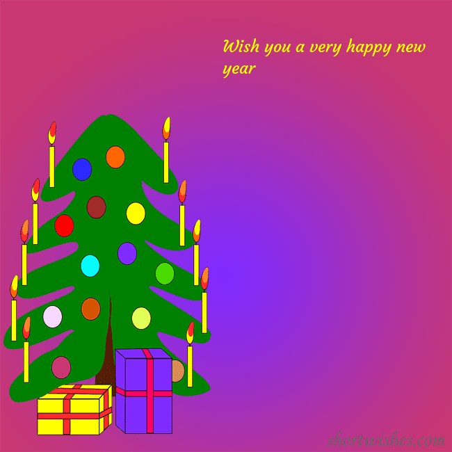 A postcard with a drawn Christmas tree