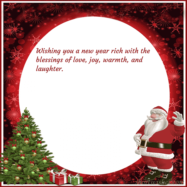 Postcard with Santa Claus and gifts