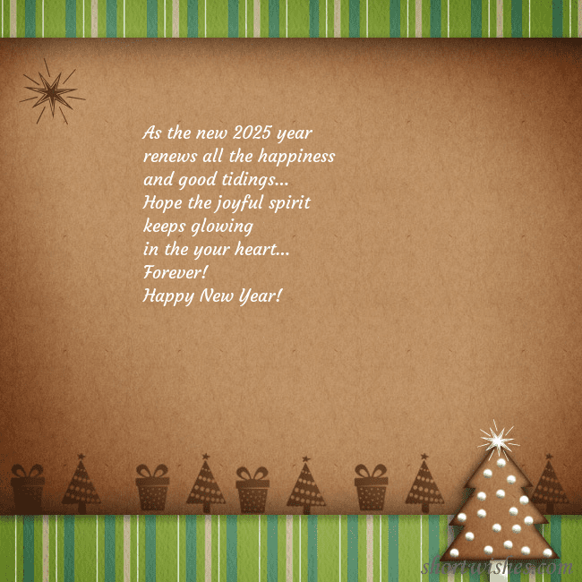 E-card with a gingerbread Christmas tree