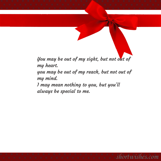 Greeting ecard with red ribbon