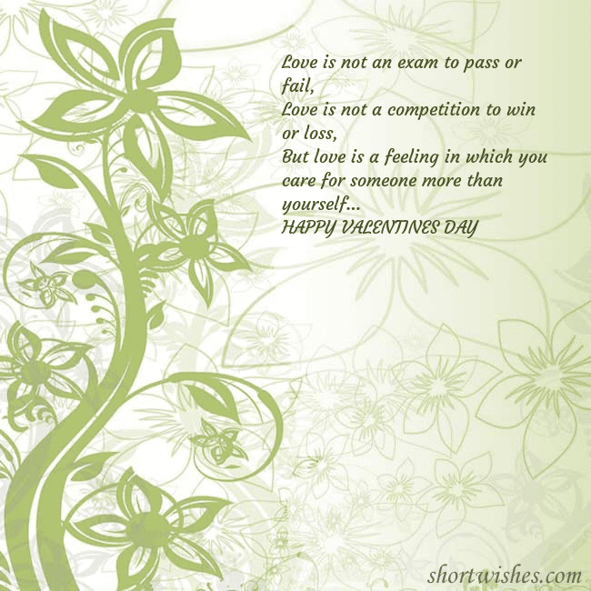 E-card with green painted flowers