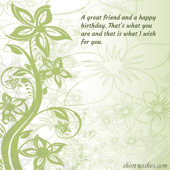 E-card with green painted flowers