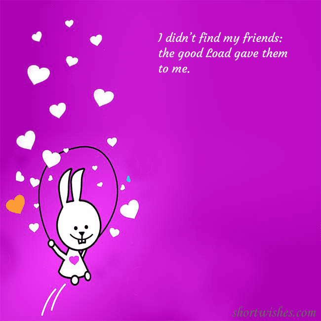 Greeting ecard with a funny bunny