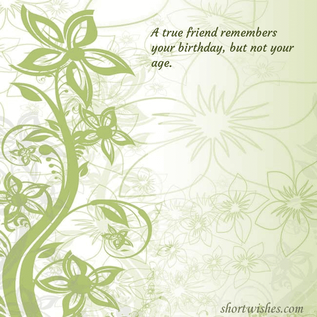 E-card with green painted flowers