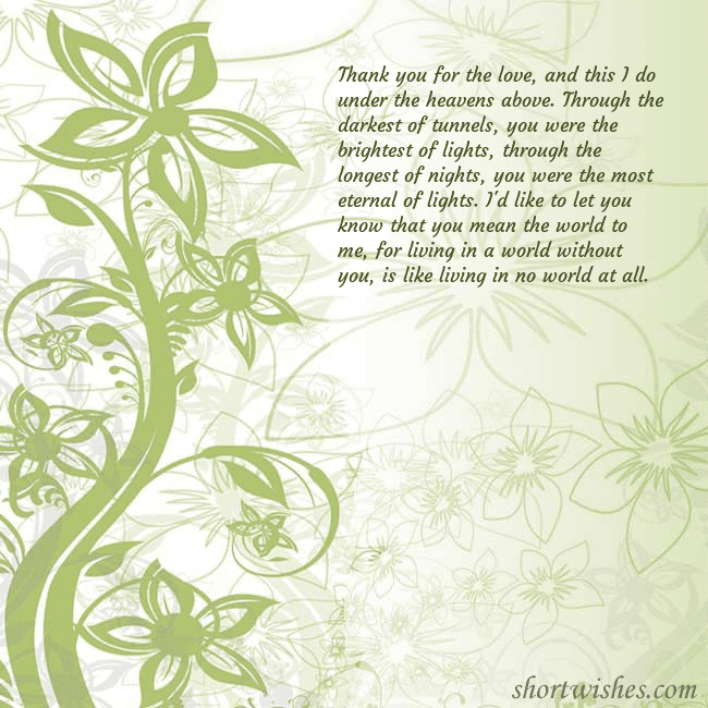 E-card with green painted flowers