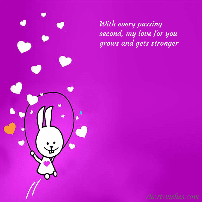 Greeting ecard with a funny bunny