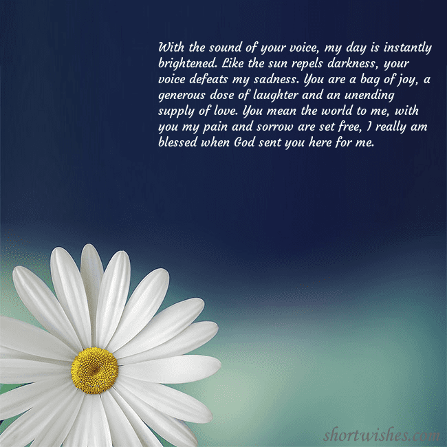 Postcard with a large daisy