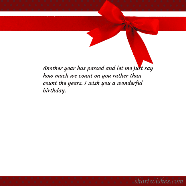 Greeting ecard with red ribbon