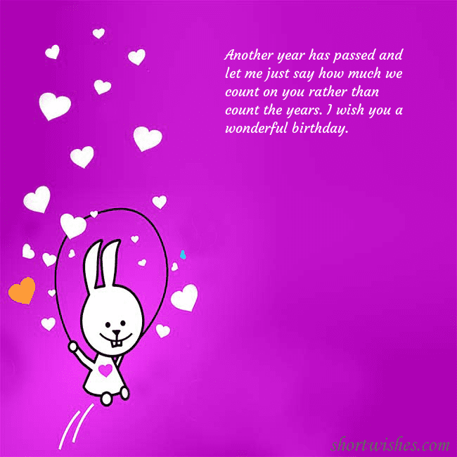 Greeting ecard with a funny bunny