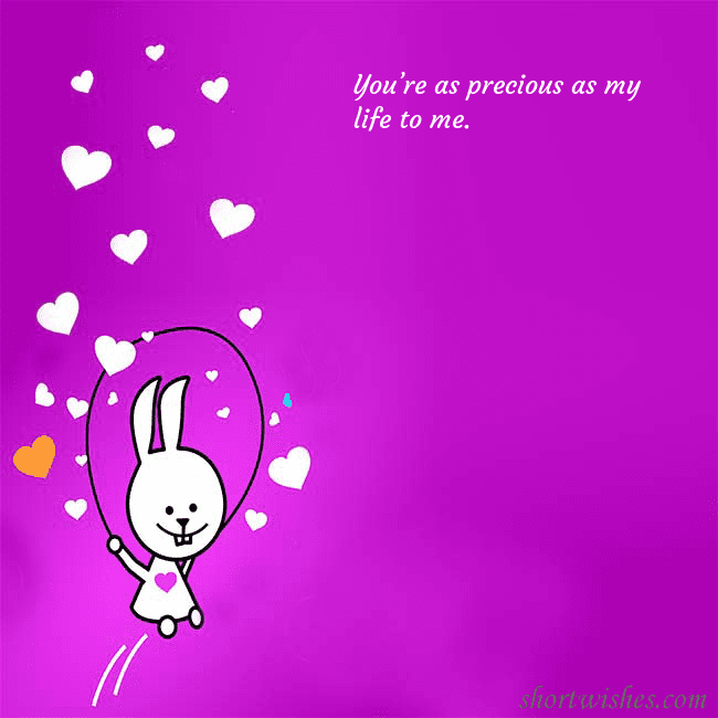 Greeting ecard with a funny bunny