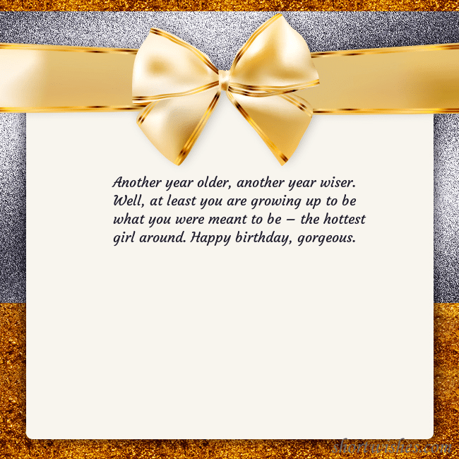 E-card with a gold shimmering ribbon