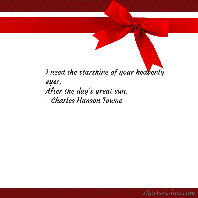 Greeting ecard with red ribbon