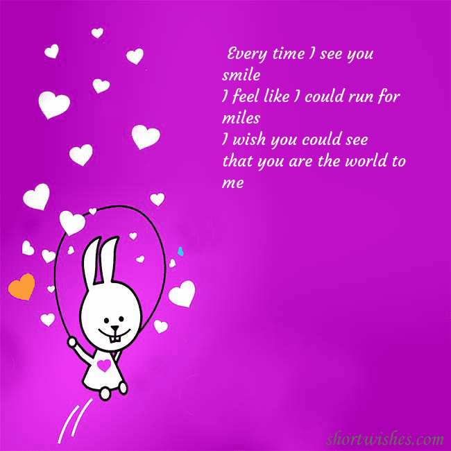 Greeting ecard with a funny bunny