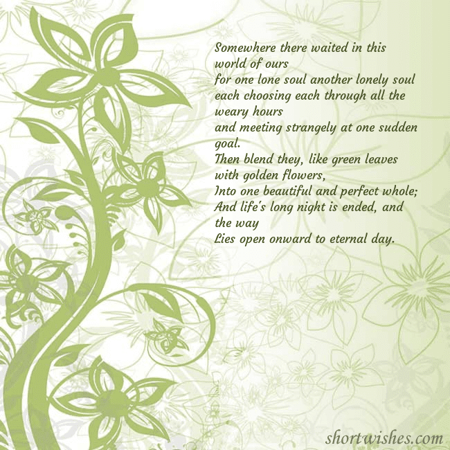 E-card with green painted flowers