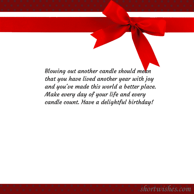 Greeting ecard with red ribbon