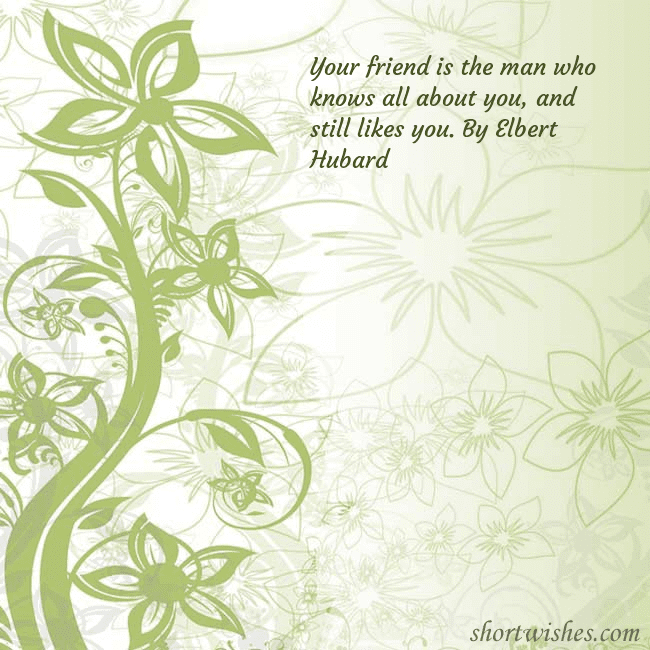 E-card with green painted flowers