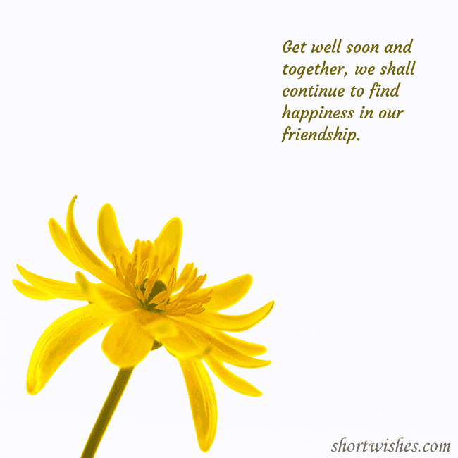 Postcard with a yellow flower