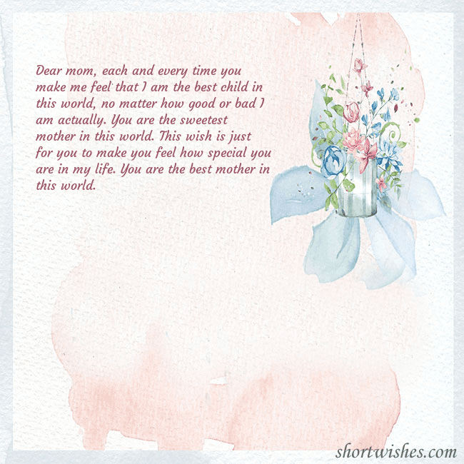 Ecard with watercolor painted flowers