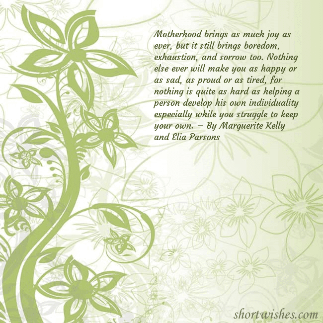 E-card with green painted flowers