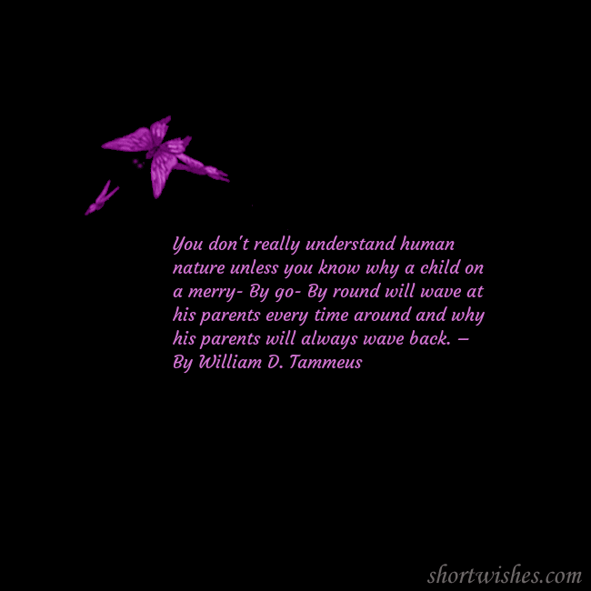 Greeting ecard with flying butterflies You don't really understand human nature unless yo Greeting ecard with flying butterflies