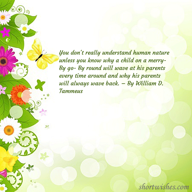 Postcard with butterflies and flowers You don't really understand human nature unless yo Postcard with butterflies and flowers