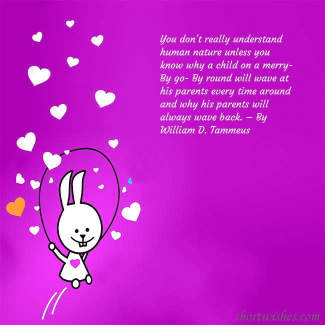 Greeting ecard with a funny bunny