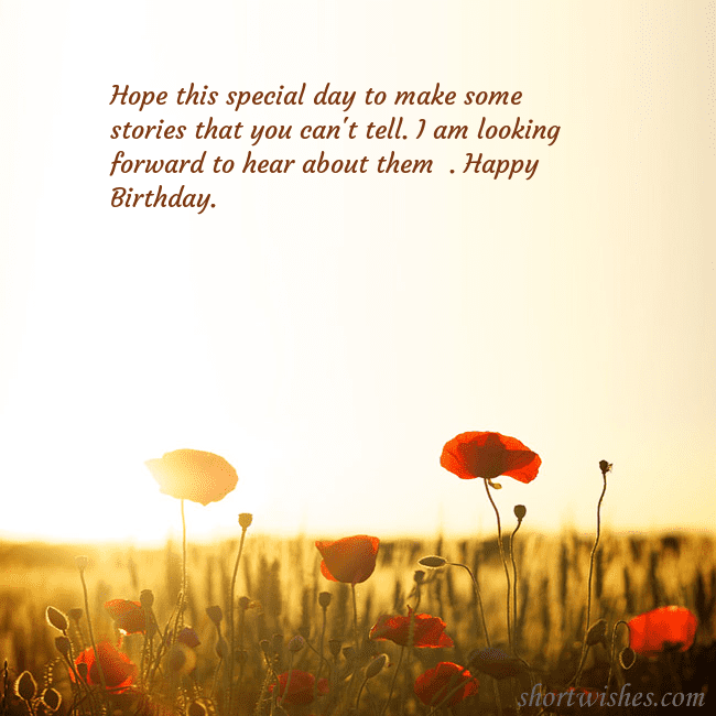 E-card with a field of poppies drowning in the sun