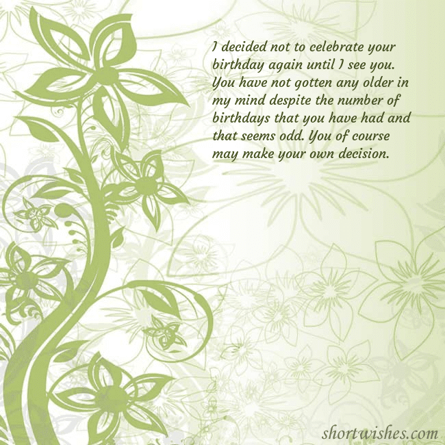 E-card with green painted flowers