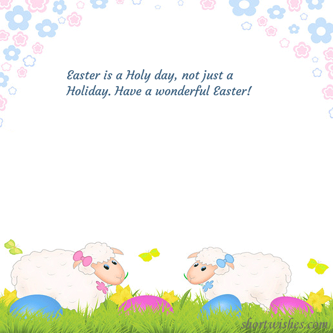 Easter ecard with sheeps