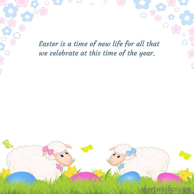 Easter ecard with sheeps