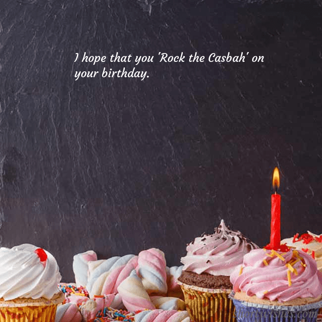 Birthday ecard with cupcakes and a candle