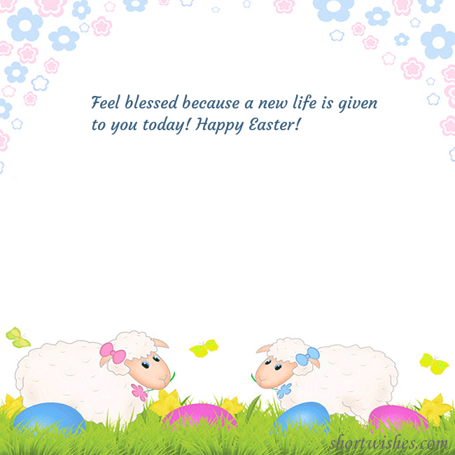 Easter ecard with sheeps