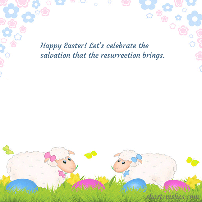 Easter ecard with sheeps