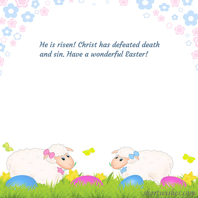 Easter ecard with sheeps