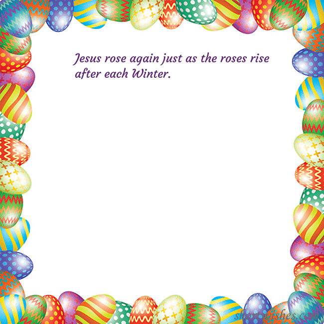 Easter greeting card with colorful eggs