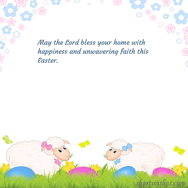 Easter ecard with sheeps