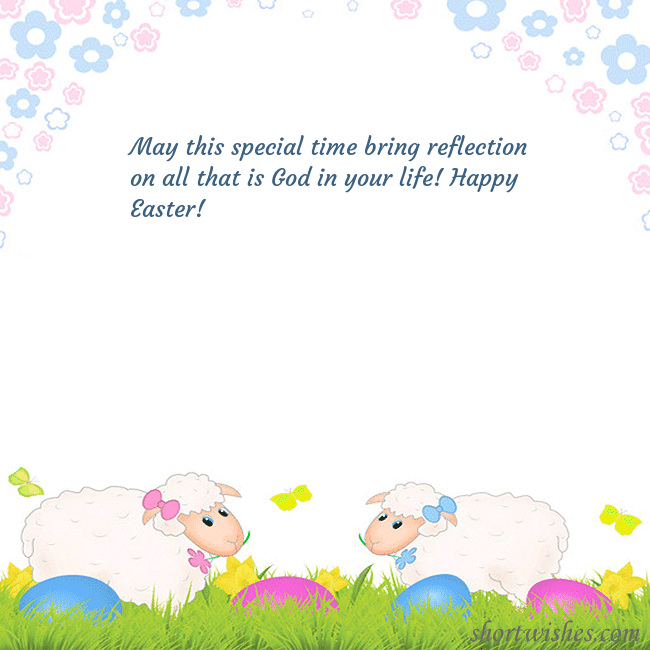 Easter ecard with sheeps