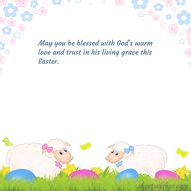 Easter ecard with sheeps