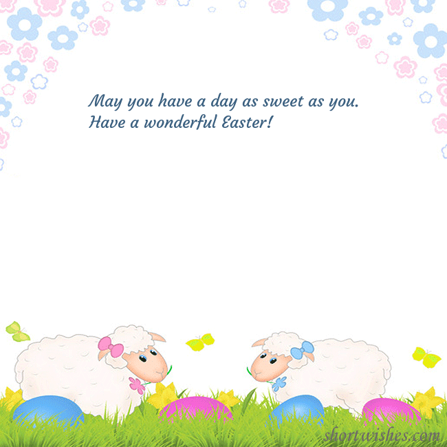 Easter ecard with sheeps