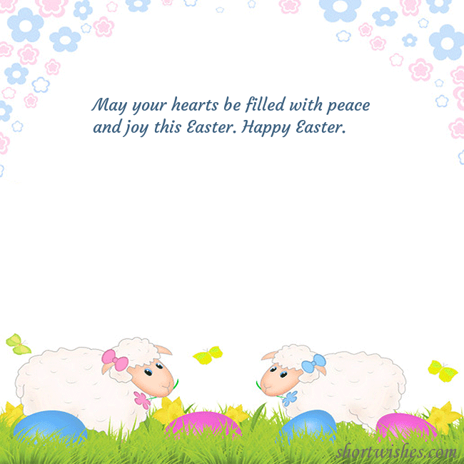 Easter ecard with sheeps