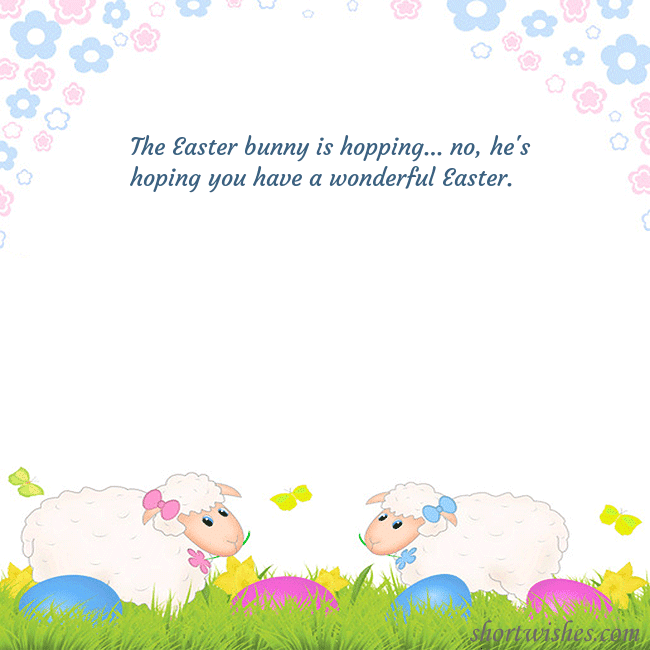 Easter ecard with sheeps