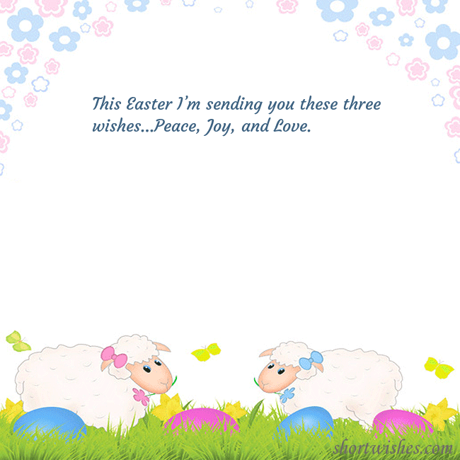 Easter ecard with sheeps