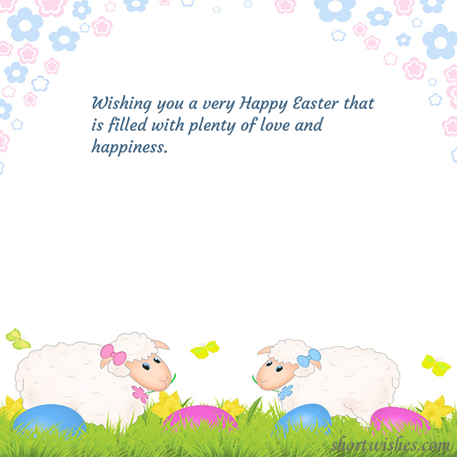 Easter ecard with sheeps