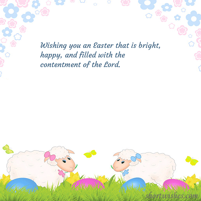 Easter ecard with sheeps